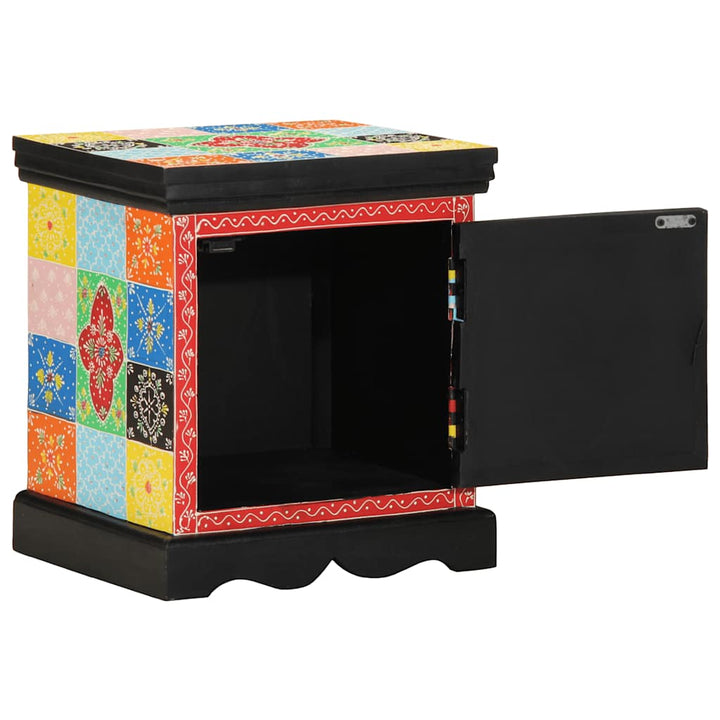 sengeskabe 2 stk 40x35x45 cm massivt mangotræ flerfarvet