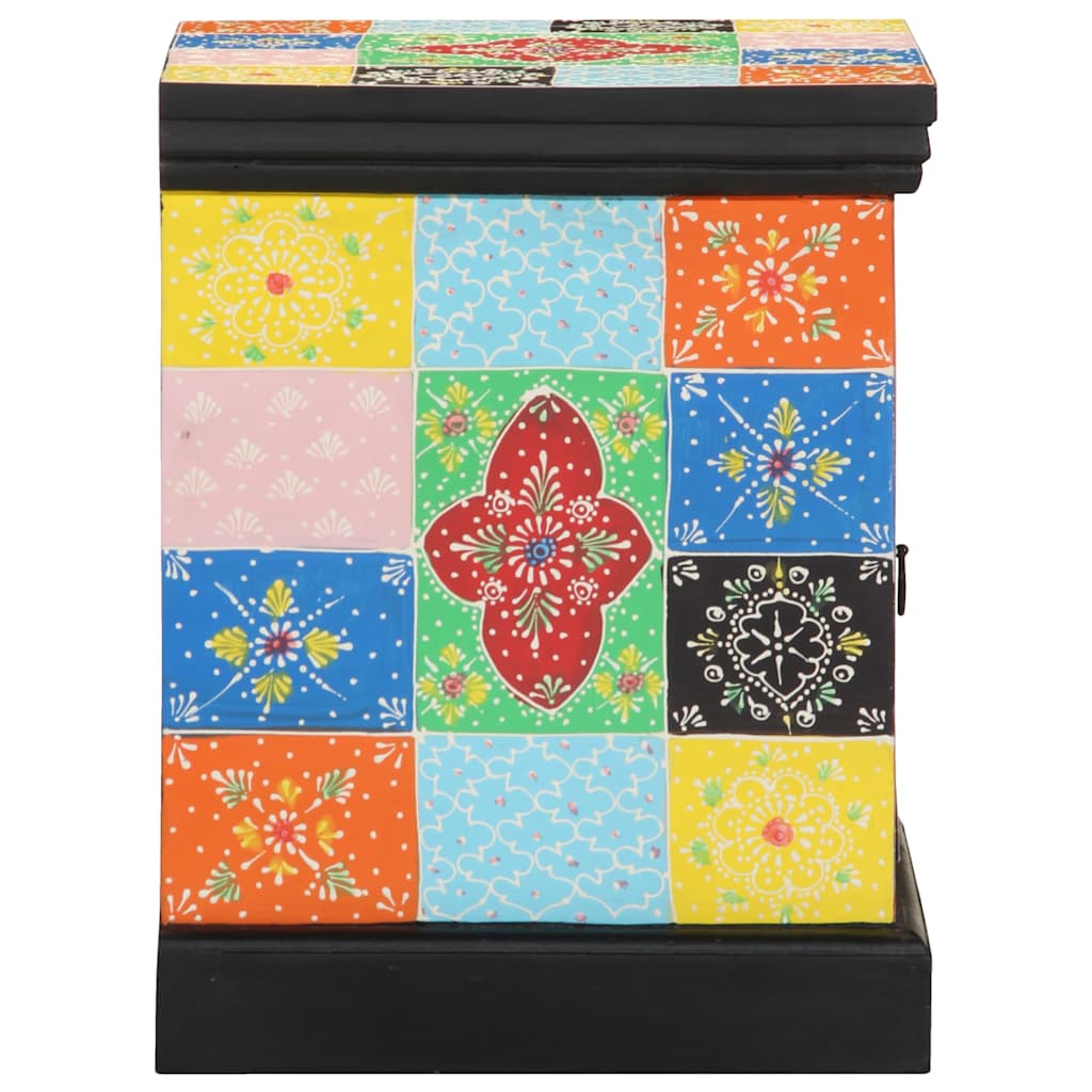 sengeskabe 2 stk 40x35x45 cm massivt mangotræ flerfarvet