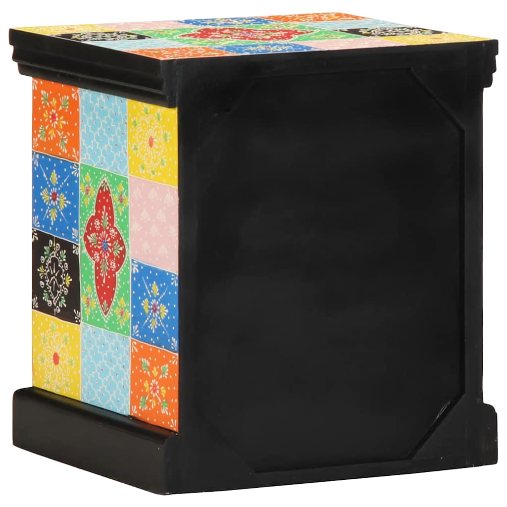 sengeskabe 2 stk 40x35x45 cm massivt mangotræ flerfarvet