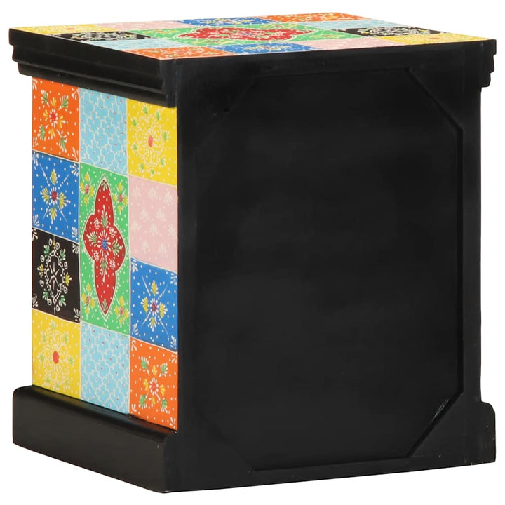 sengeskabe 2 stk 40x35x45 cm massivt mangotræ flerfarvet