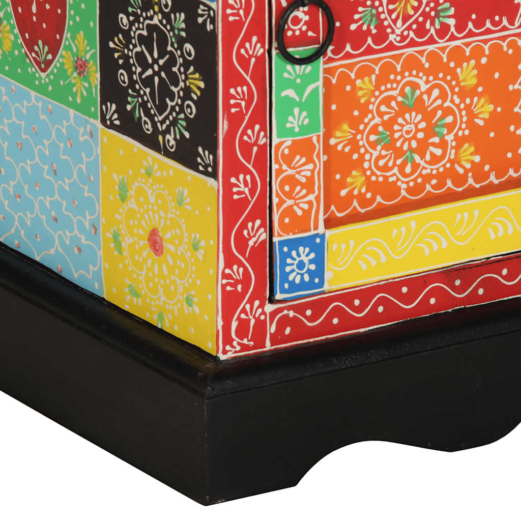 sengeskabe 2 stk 40x35x45 cm massivt mangotræ flerfarvet