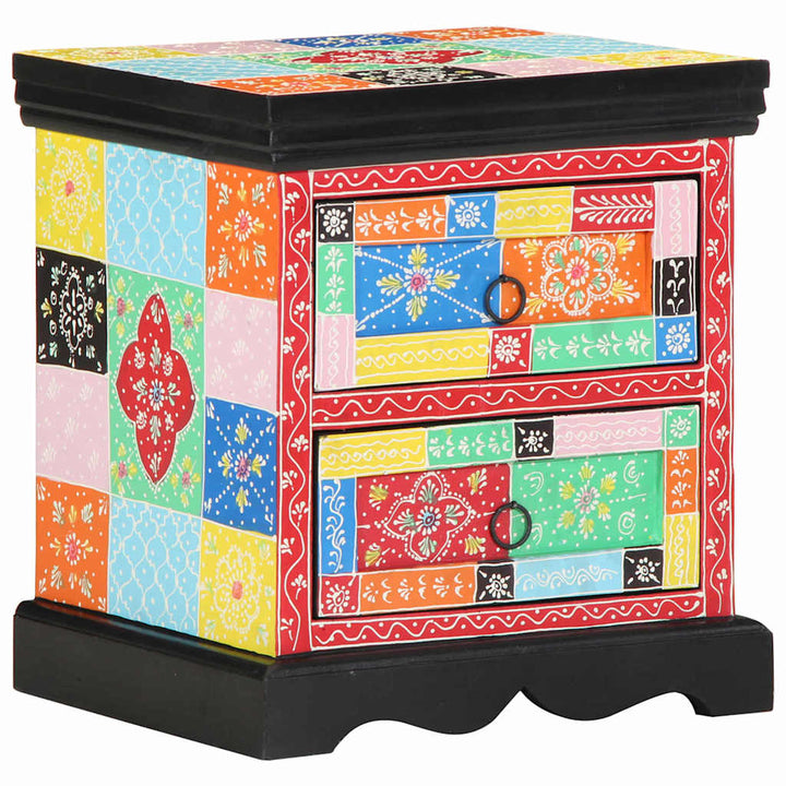 Natskab 2 pcs Flerfarvet 40 x 35 x 45 cm Massivt mangotræ