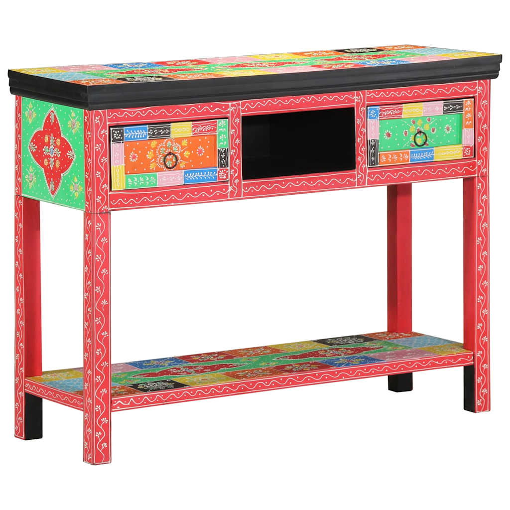 Konsolbord Flerfarvet 100 x 30 x 75 cm Massivt mangotræ
