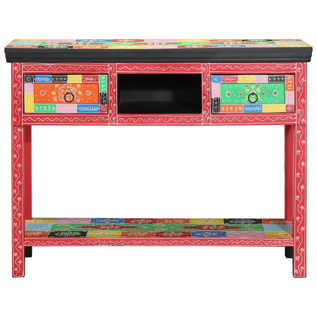 Konsolbord Flerfarvet 100 x 30 x 75 cm Massivt mangotræ