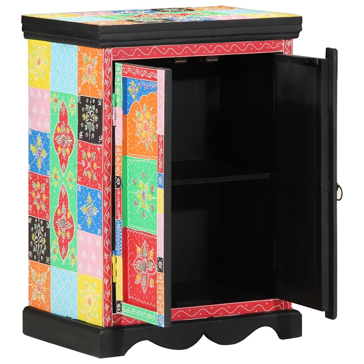 Konsolbord med dør Flerfarvet 50 x 30 x 75 cm Massivt mangotræ
