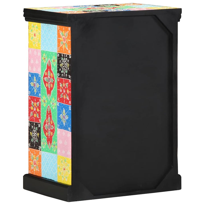 Konsolbord med dør Flerfarvet 50 x 30 x 75 cm Massivt mangotræ