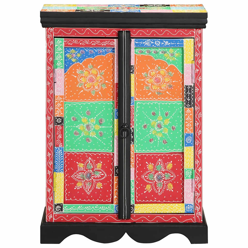 Konsolbord med dør Flerfarvet 50 x 30 x 75 cm Massivt mangotræ