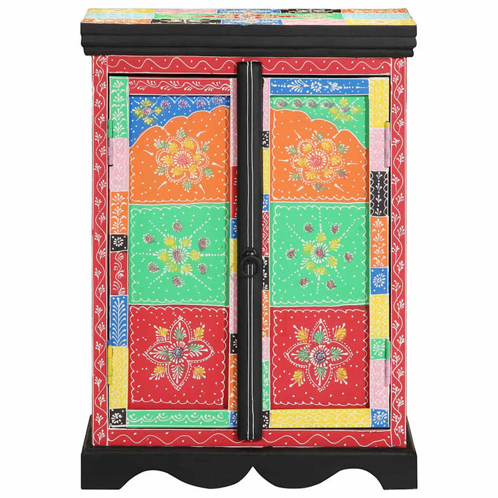Konsolbord med dør Flerfarvet 50 x 30 x 75 cm Massivt mangotræ