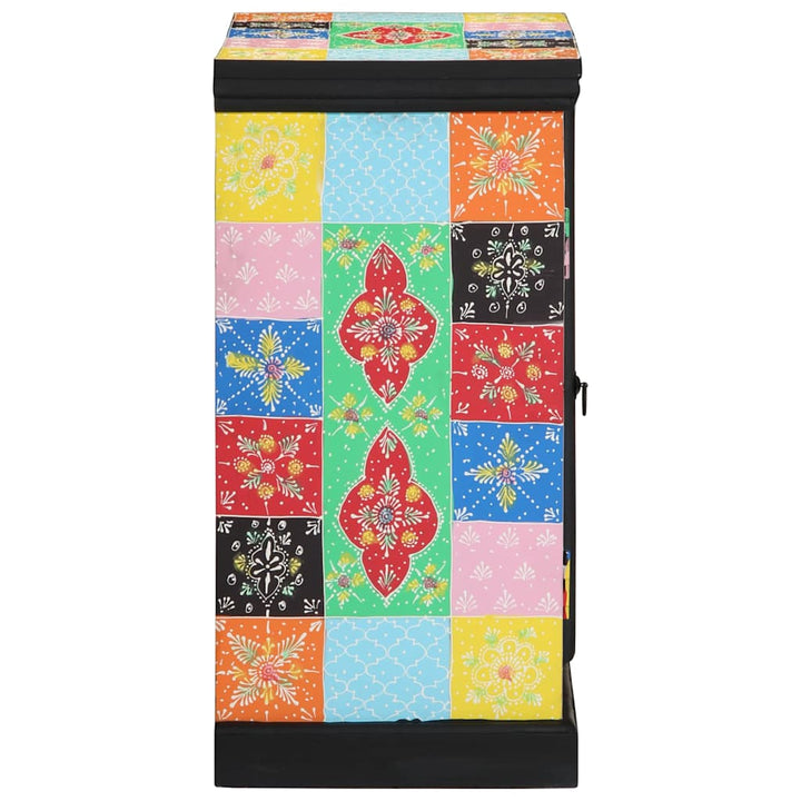 Konsolbord med dør Flerfarvet 50 x 30 x 75 cm Massivt mangotræ