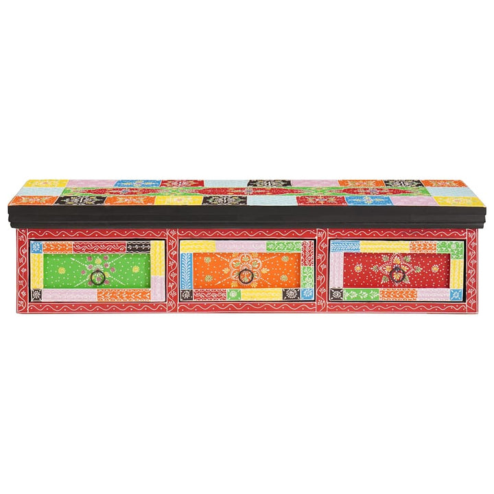 TV Skab med skuffe Flerfarvet 100 x 30 x 24 cm Massivt mangotræ