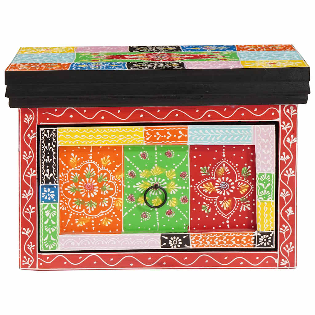 Natskab 2 pcs Flerfarvet 40 x 30 x 28 cm Massivt mangotræ