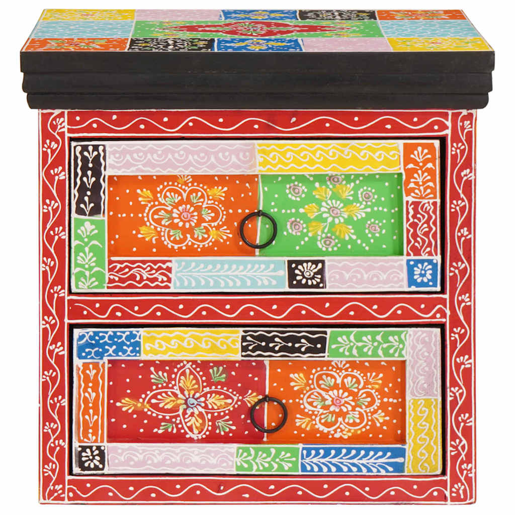 Natskab 2 pcs Flerfarvet 40 x 30 x 40 cm Massivt mangotræ