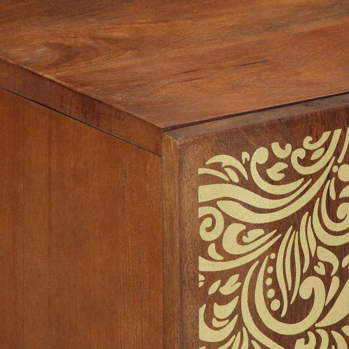Sideboard med skuffe 2 pcs honningfarvet 60 x 33.5 x 75 cm