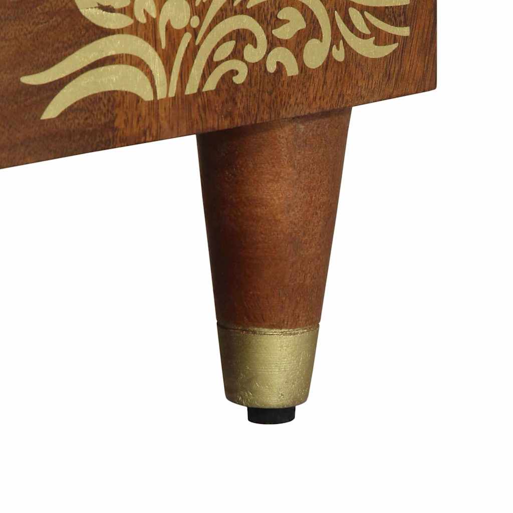 Sideboard med skuffe 2 pcs honningfarvet 60 x 33.5 x 75 cm