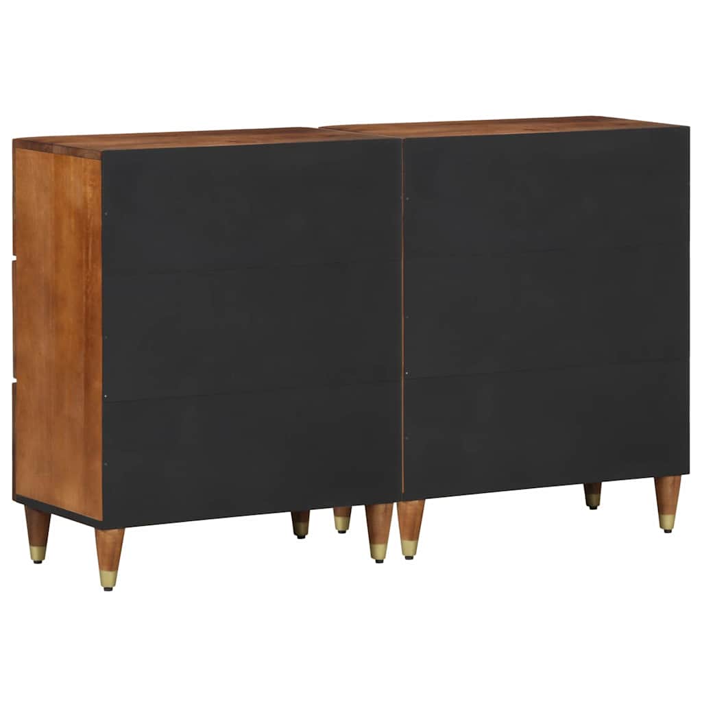 Sideboard med skuffe 2 pcs honningfarvet 60 x 33.5 x 75 cm