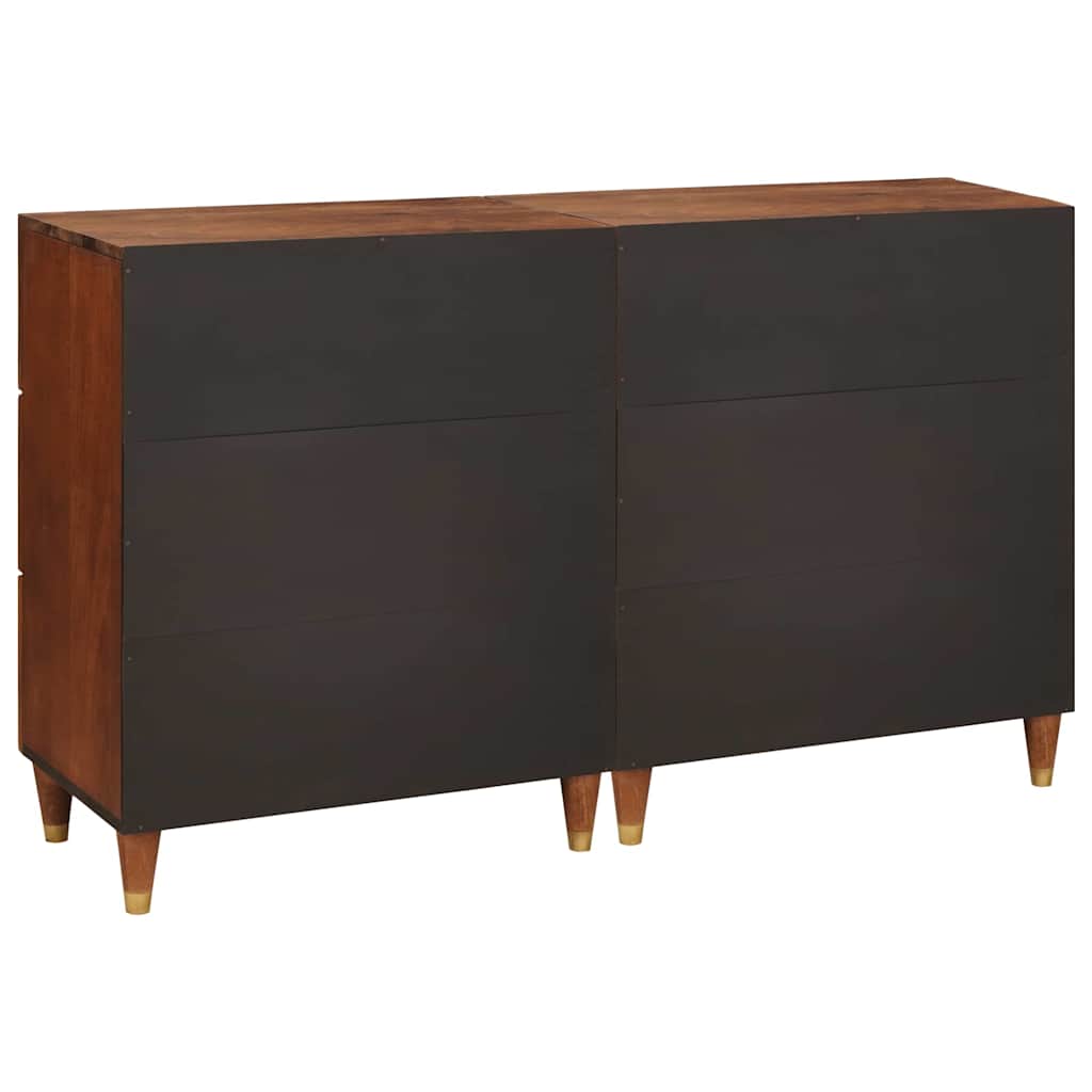 Skænk Sæt 2 pcs Brun 60 x 33.5 x 75 cm Massivt mangotræ