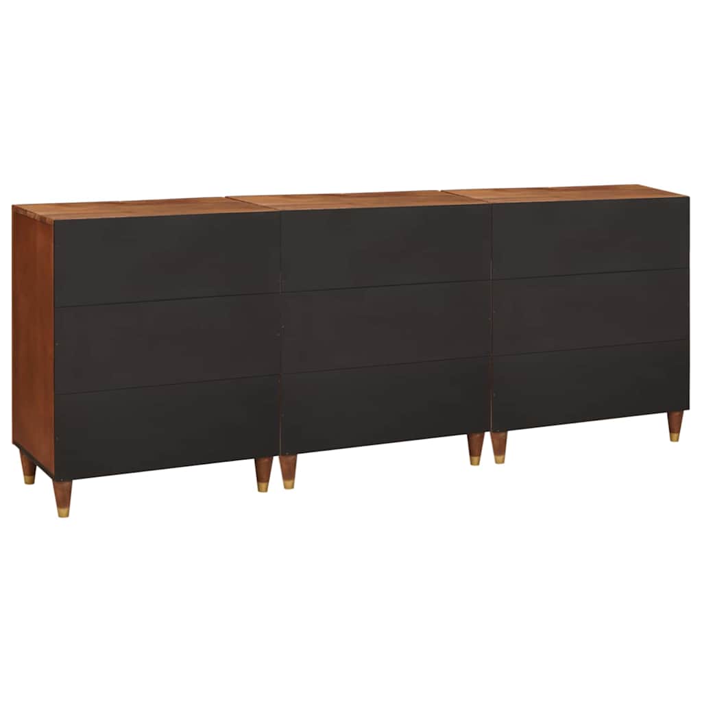 Skænk Sæt 3 pcs Brun 180 x 33 x 75 cm Massivt mangotræ