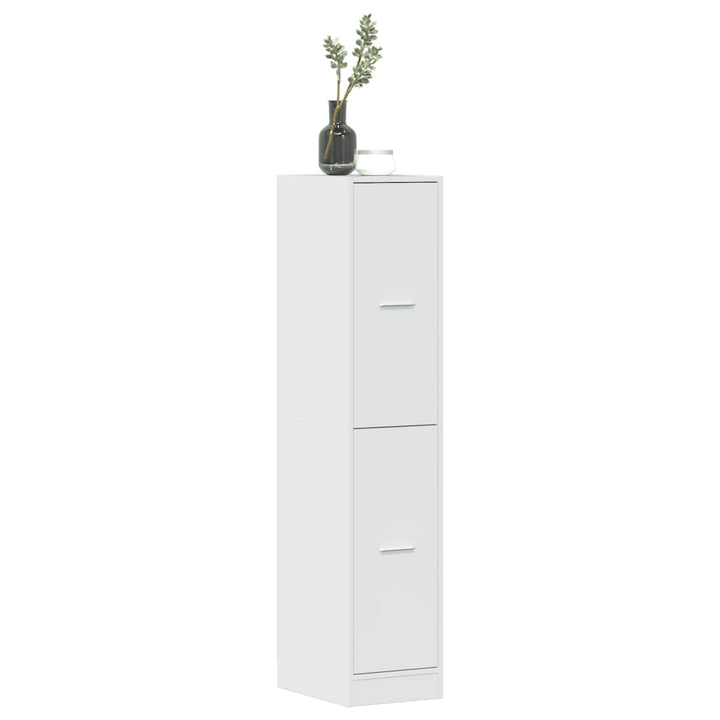 apotekerskab 30x41x144,5 cm konstrueret træ hvid højglans
