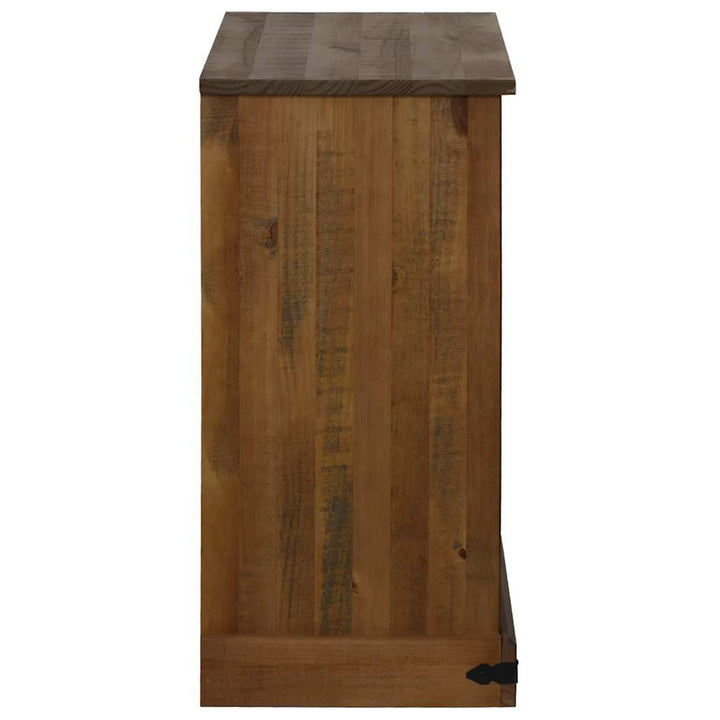 skænk HALDEN med skydedør 80x40x80 cm massivt træ