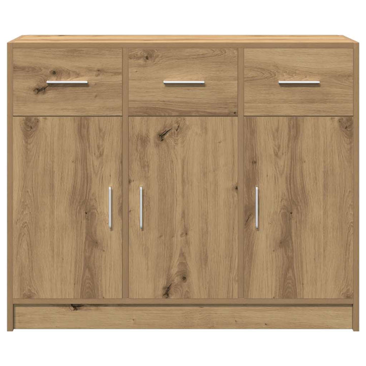 skænk 91x28x75 cm konstrueret træ kunsteg