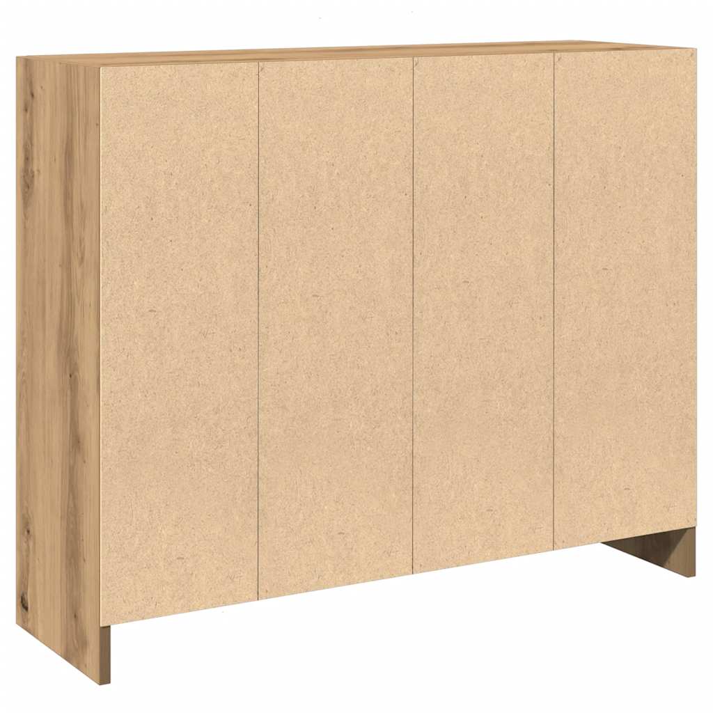 skænk 91x28x75 cm konstrueret træ kunsteg