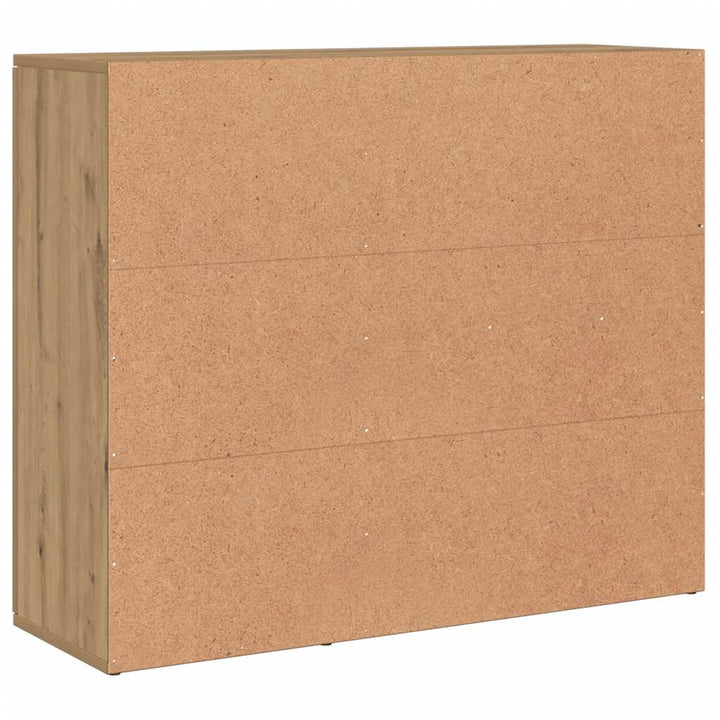 skænk håndlavet eg 91x29,5x75 cm konstrueret træ