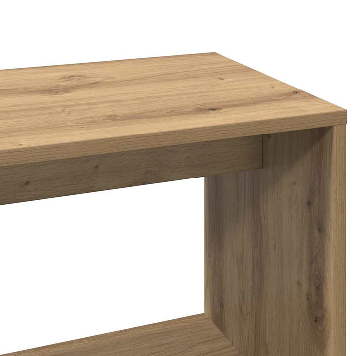 hjørneskrivebord 200,5x50x76 cm konstrueret træ artisan egetræ