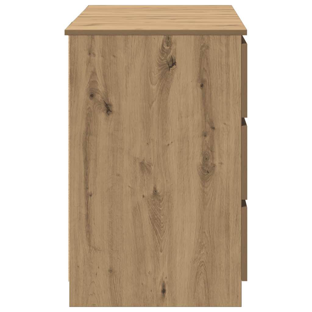 skrivebord 140x50x77 cm konstrueret træ kunsteg