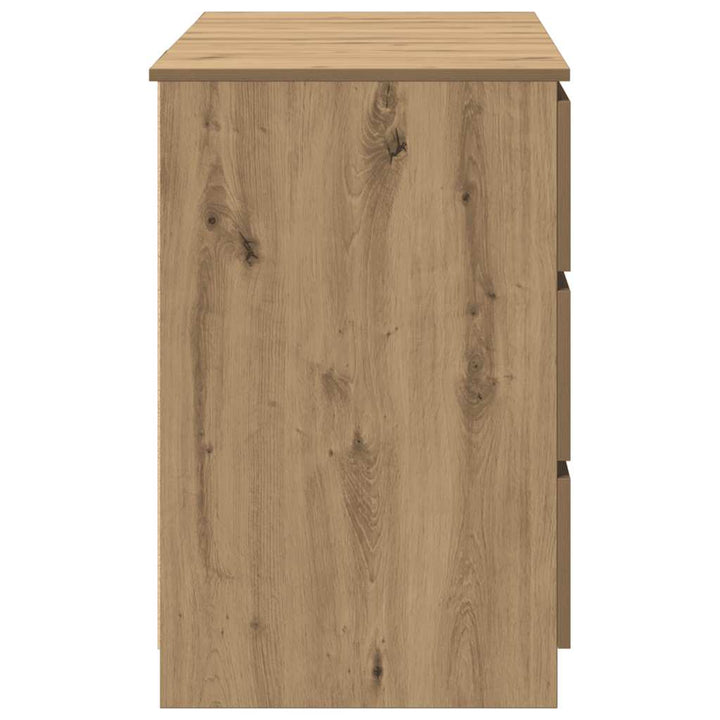 skrivebord 140x50x77 cm konstrueret træ kunsteg