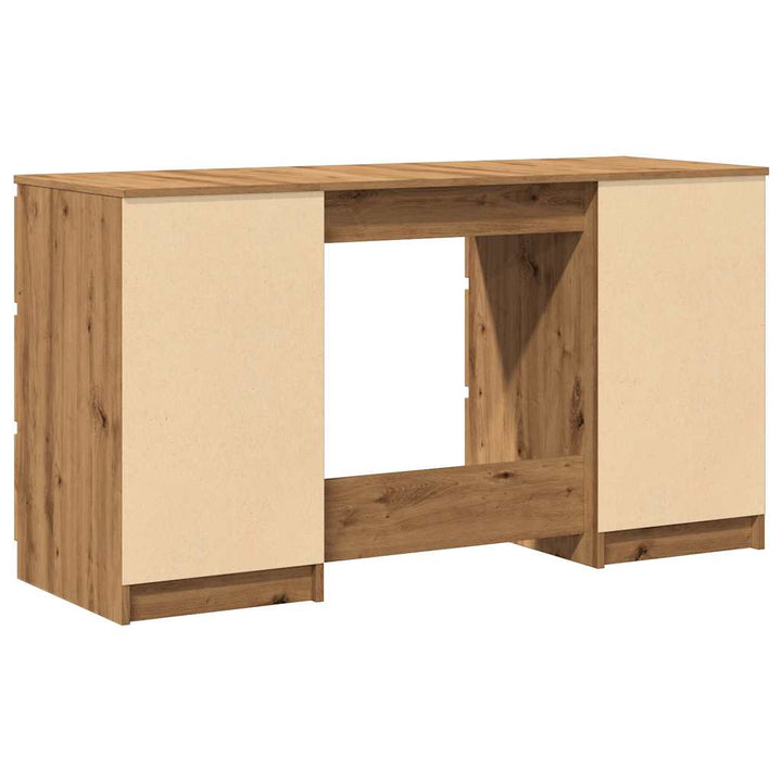 skrivebord 140x50x77 cm konstrueret træ kunsteg
