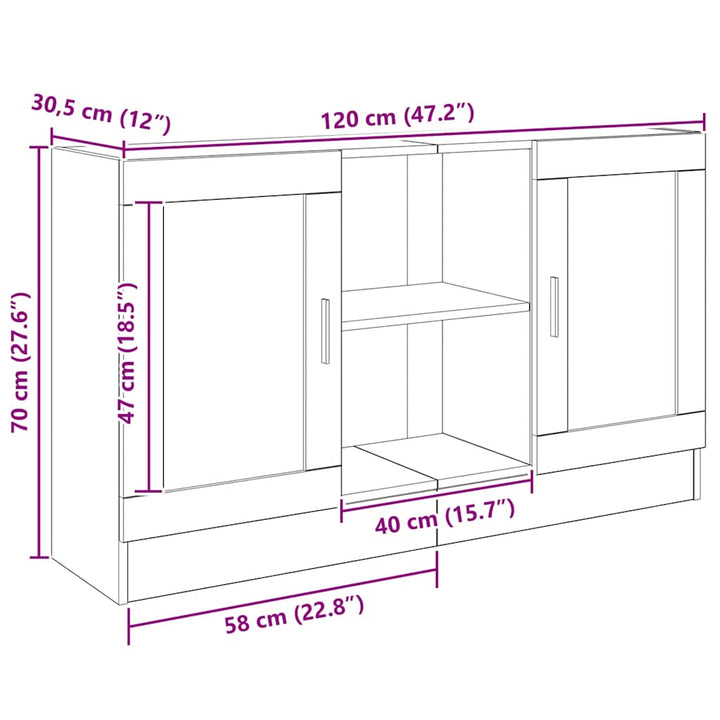 bogskab 98x29x97,5 cm konstrueret træ kunsteg
