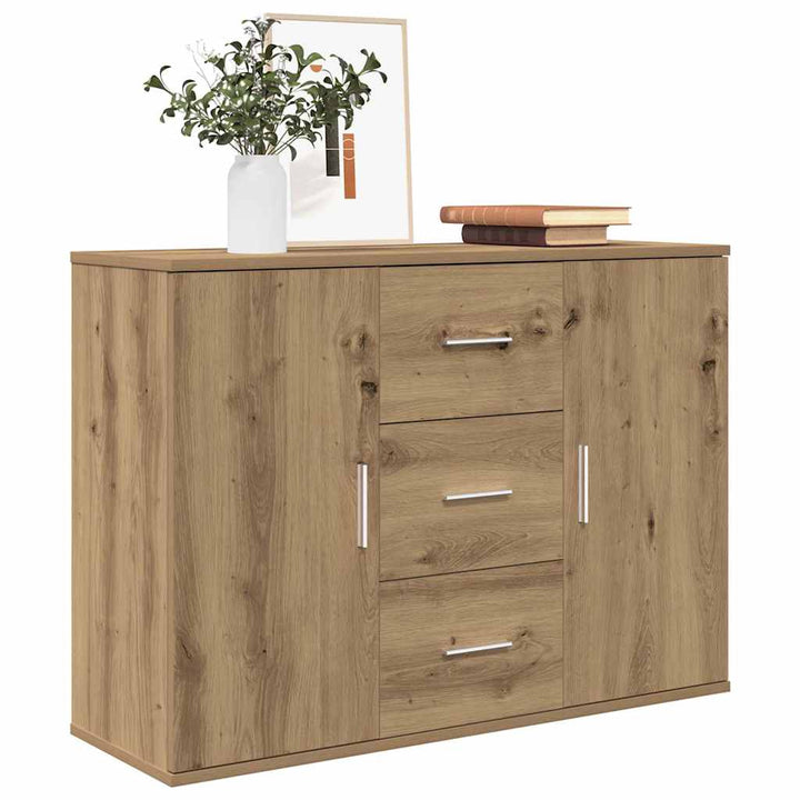 skænk 90x29,5x65 cm konstrueret træ kunsteg