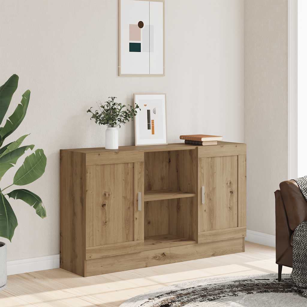 skænk 120x30,5x70 cm konstrueret træ kunsteg