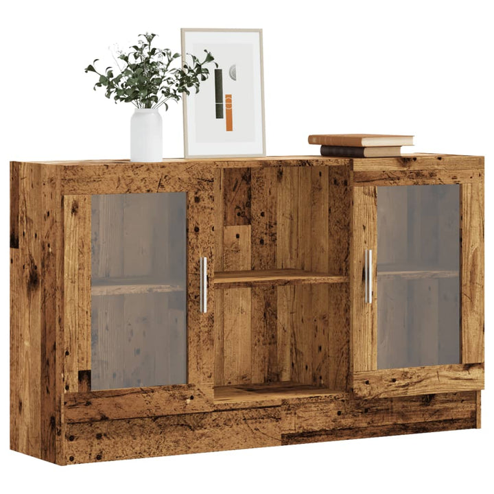 skænk 120x30,5x70 cm konstrueret træ antikt træ