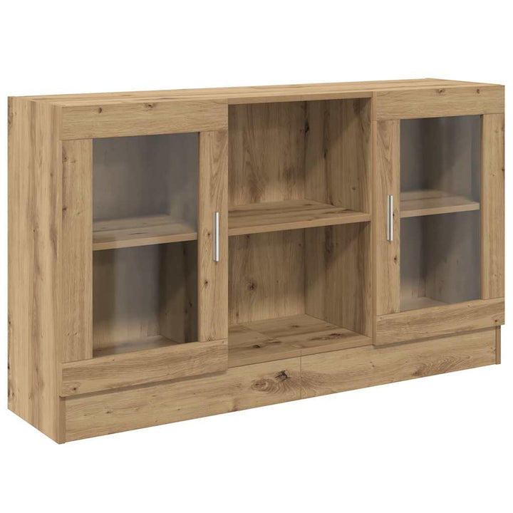 skænk 120x30,5x70 cm konstrueret træ kunsteg
