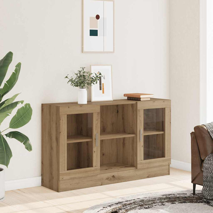skænk 120x30,5x70 cm konstrueret træ kunsteg