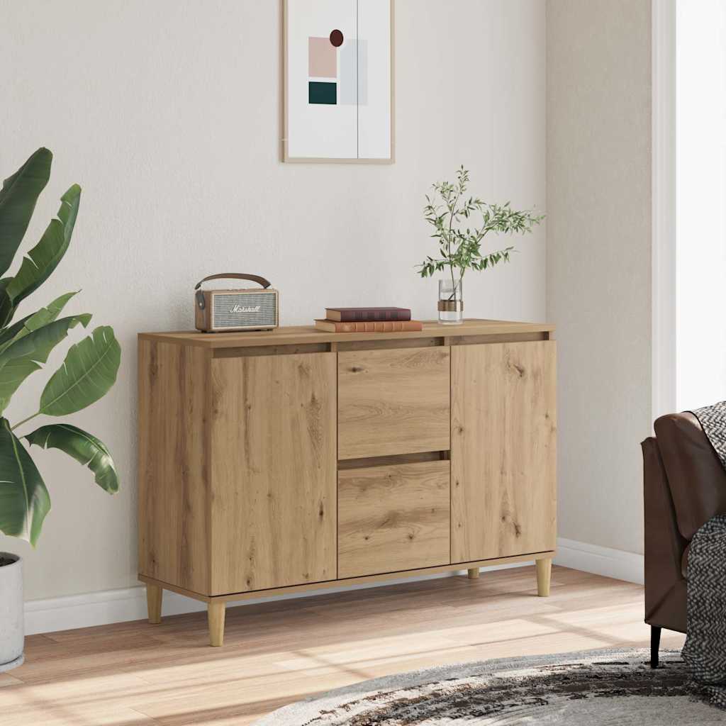 skænk 102x35x70 cm konstrueret træ kunsteg