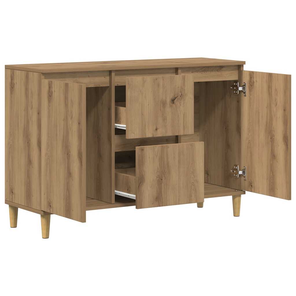 skænk 102x35x70 cm konstrueret træ kunsteg
