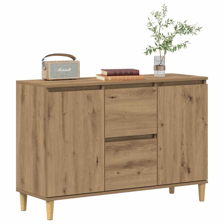 skænk 102x35x70 cm konstrueret træ kunsteg
