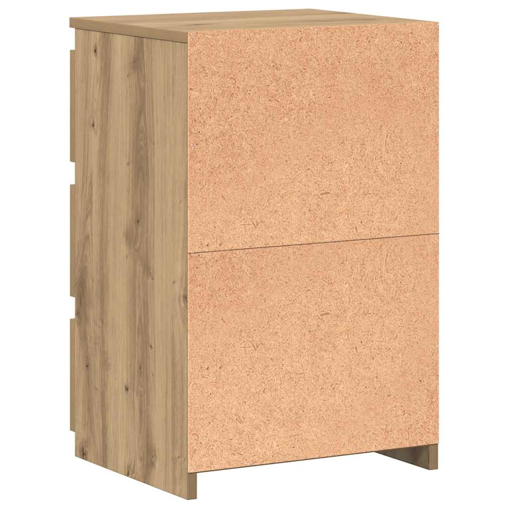 sengeborde 2 stk. 40x35x62,5 cm konstrueret træ kunsteg