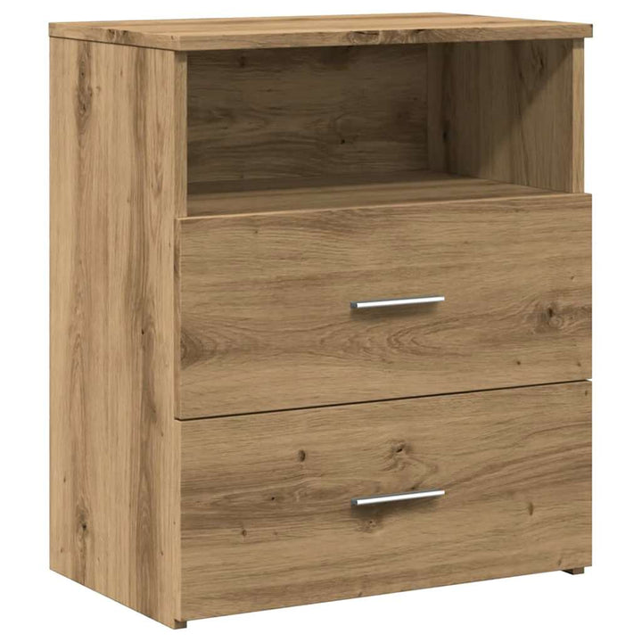 sengeborde 2 stk. 50x32x60 cm konstrueret træ kunsteg