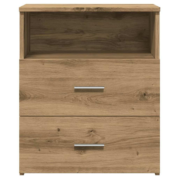 sengeborde 2 stk. 50x32x60 cm konstrueret træ kunsteg