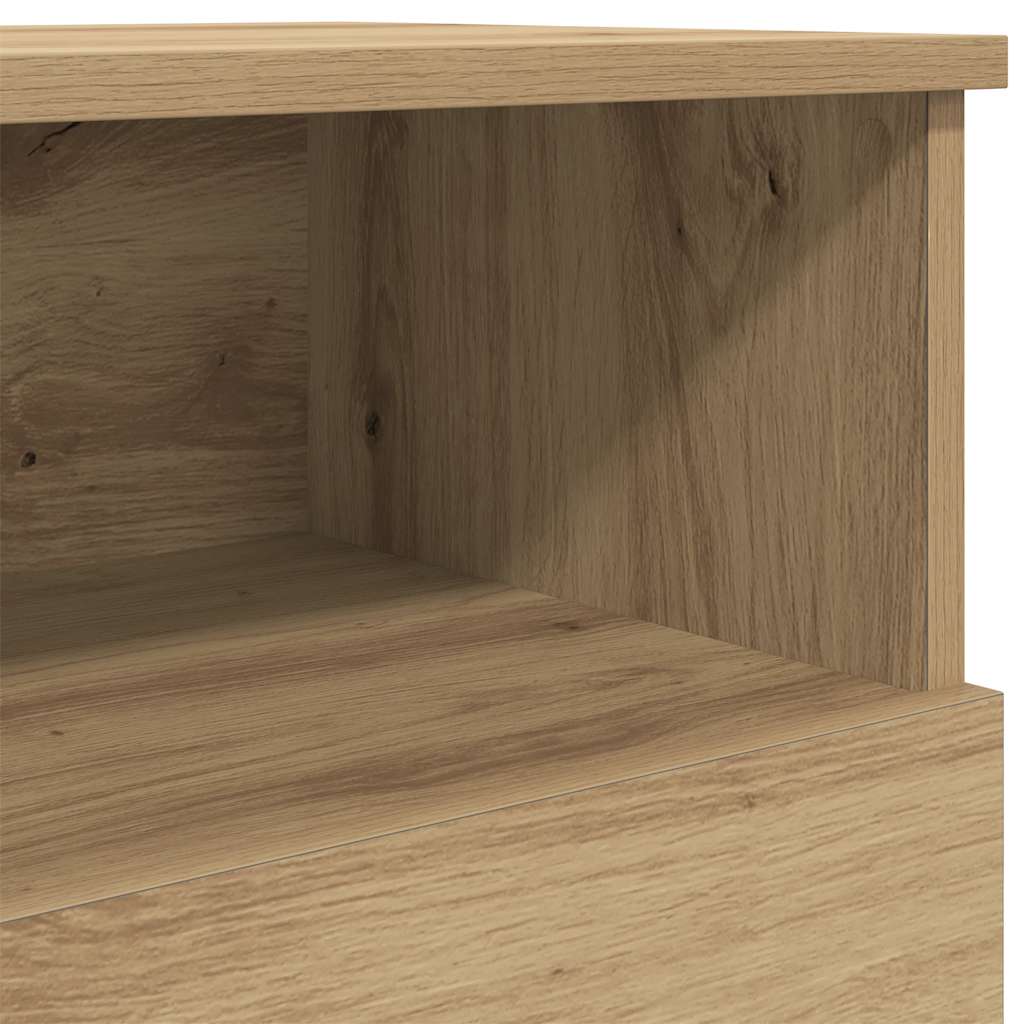 sengeborde 2 stk. 50x32x60 cm konstrueret træ kunsteg