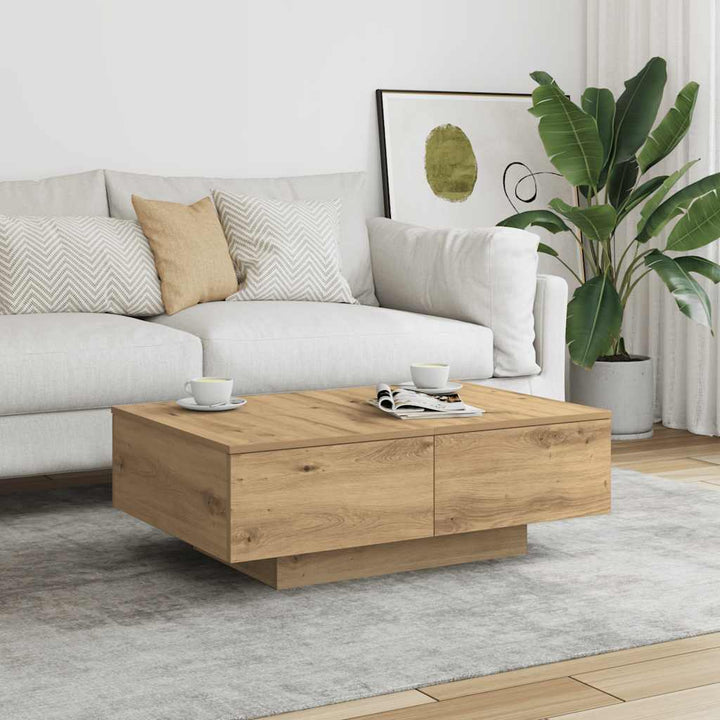 sofabord 90x60x31 cm konstrueret træ kunsteg