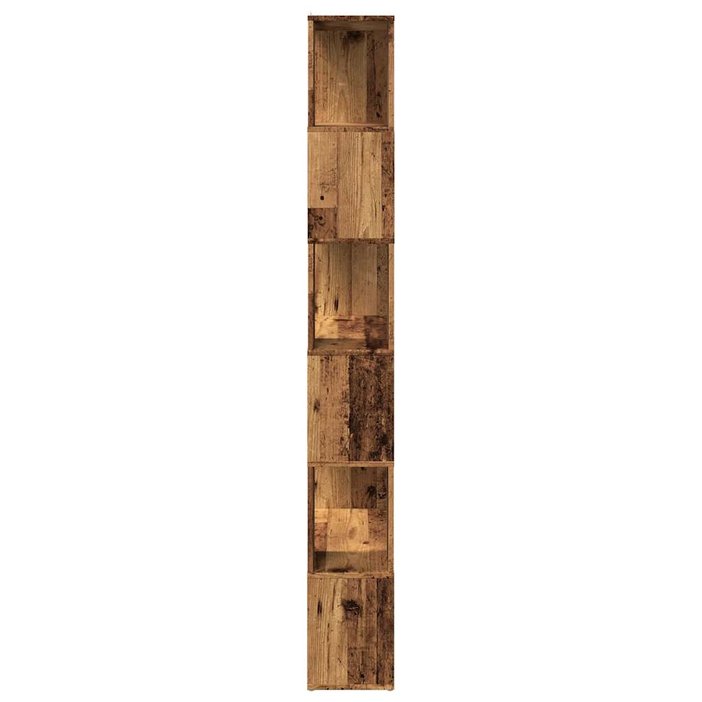 bogreol/rumdeler 80x24x186 cm antikt træ