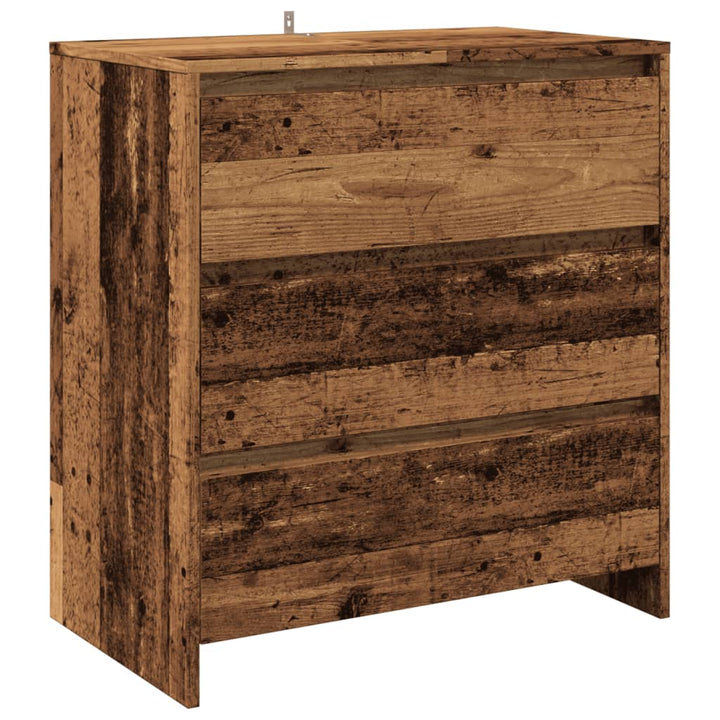 skænk 70x41x75 cm konstrueret træ antikt trælook