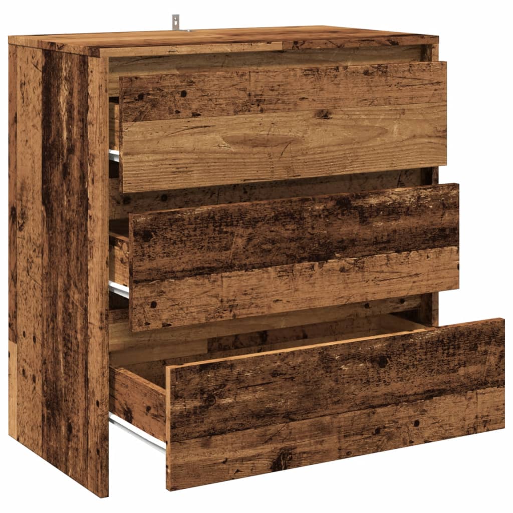 skænk 70x41x75 cm konstrueret træ antikt trælook