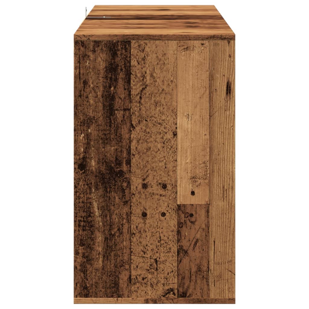 skænk 120x41x75 cm konstrueret træ antikt træ