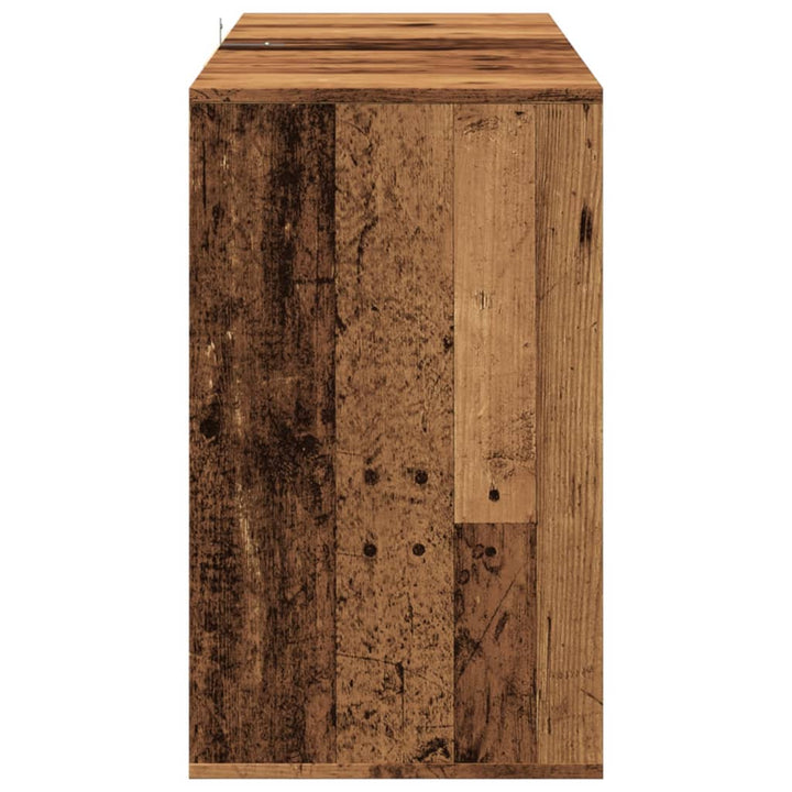 skænk 120x41x75 cm konstrueret træ antikt træ