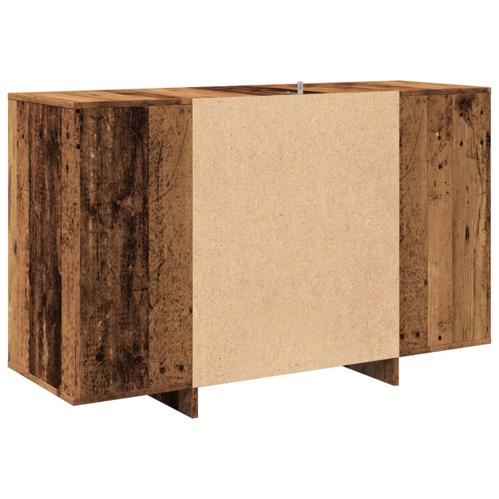 skænk 120x41x75 cm konstrueret træ antikt træ